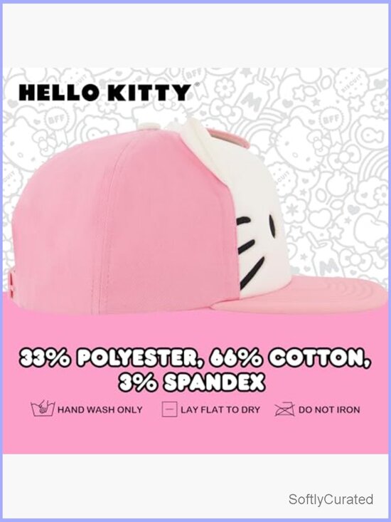 Hello Kitty Snapback Hat with 3D Ears and Ribbon main image 4